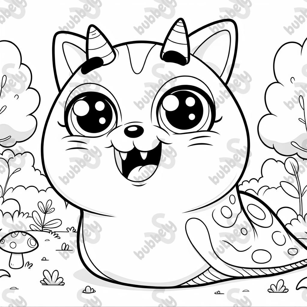 Limace chat avec des dents aiguës