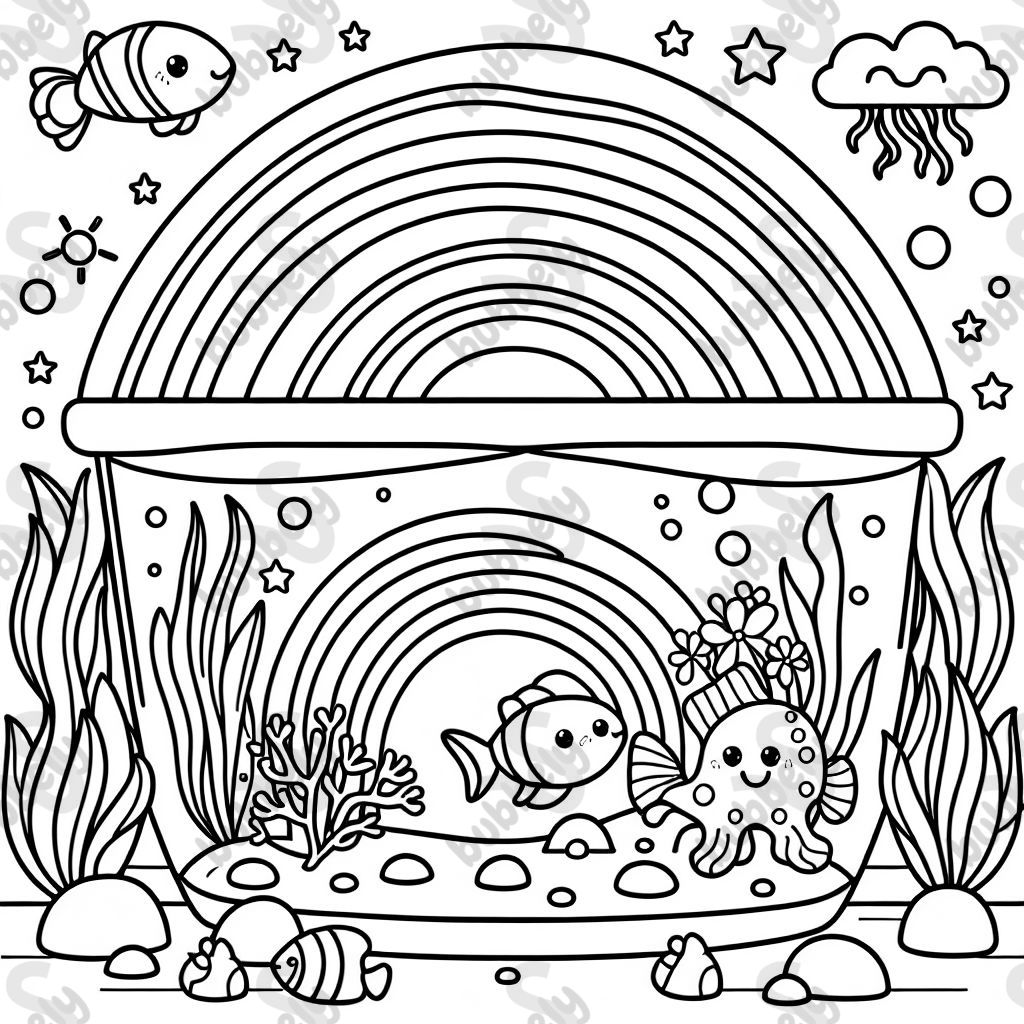 Rainbow in a fishtank