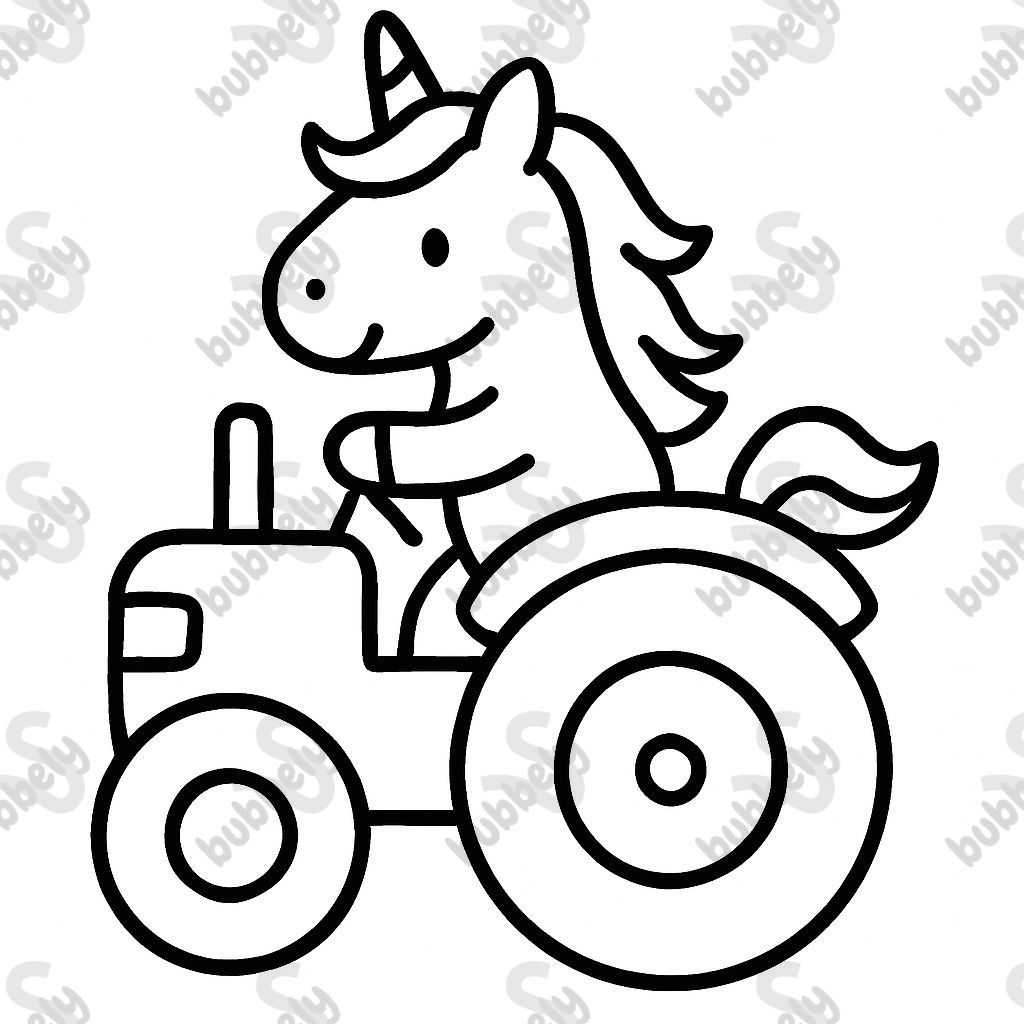 Licorne sur un tracteur