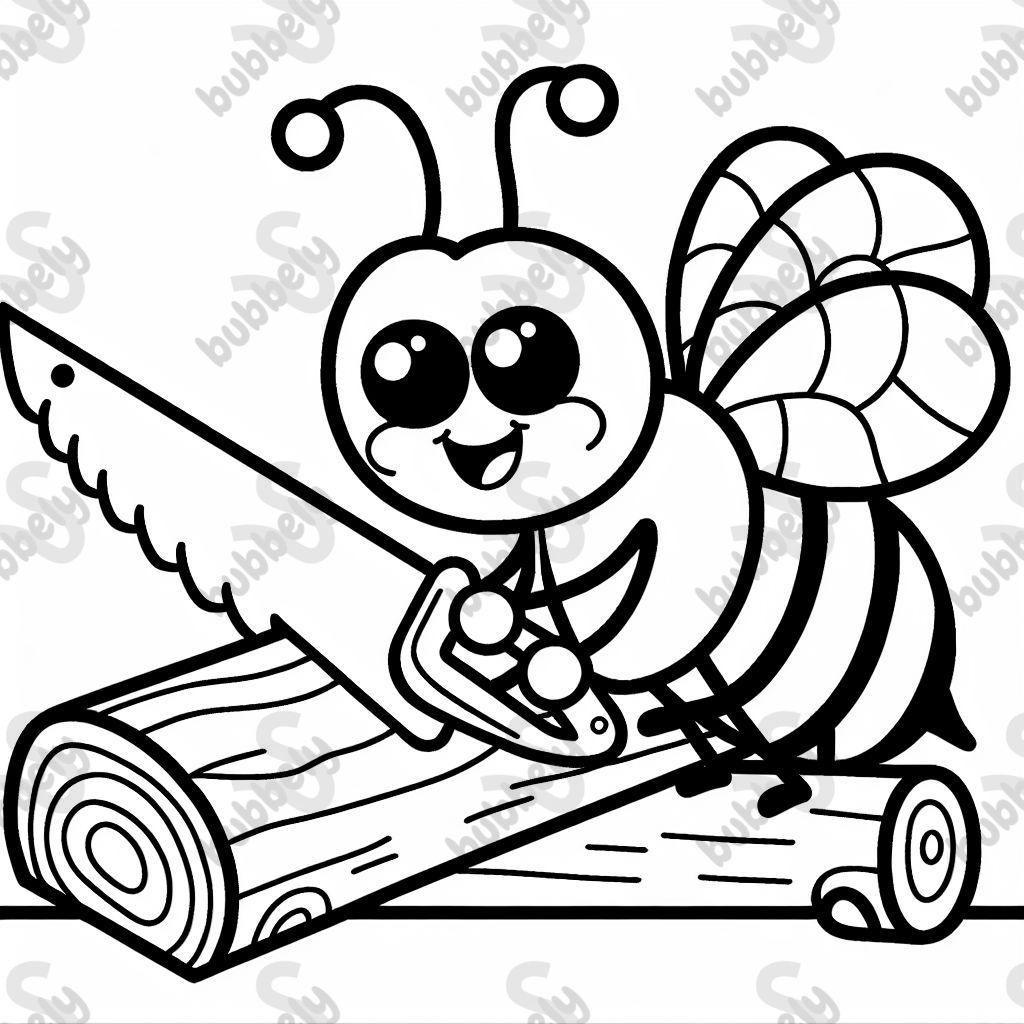 bee with a saw