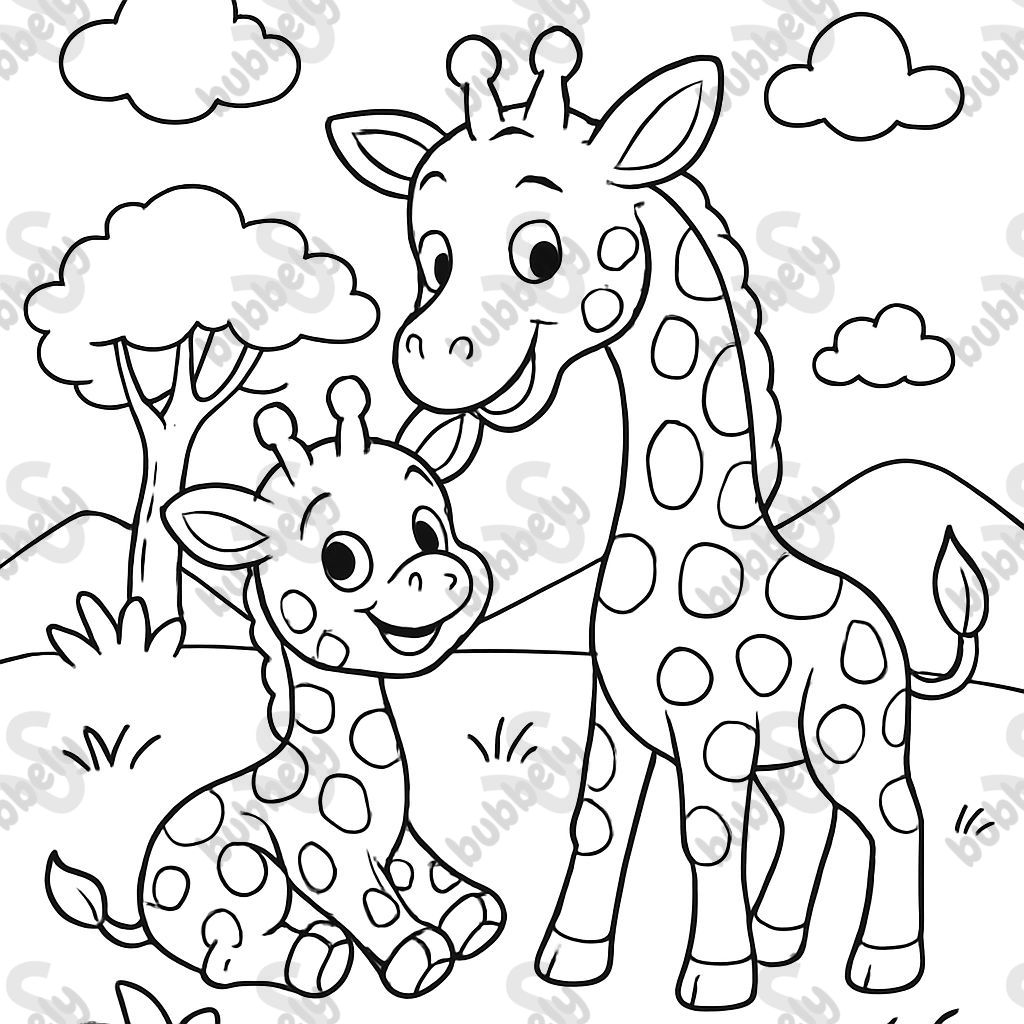 Un long cou avec un bébé