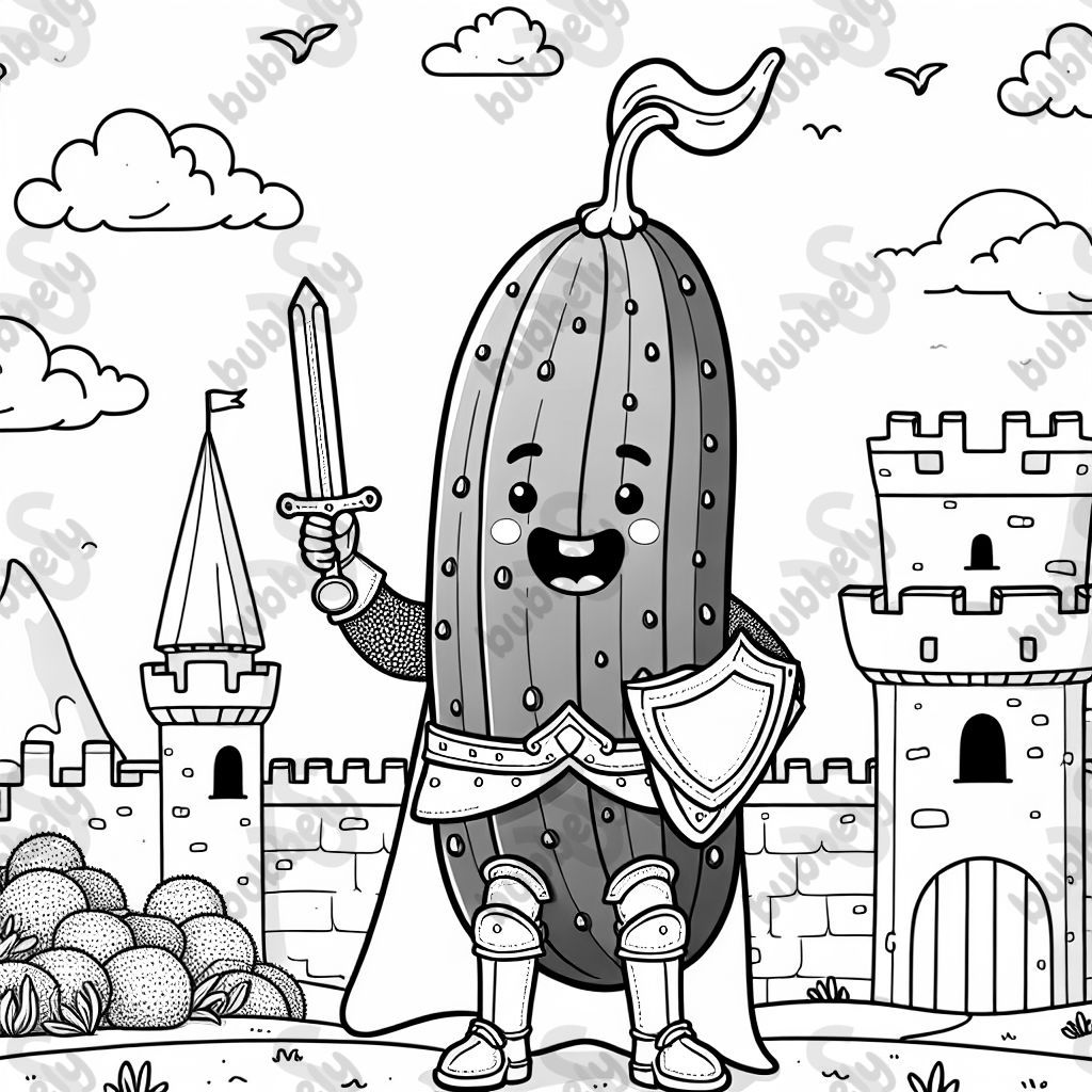 eine Rittergurke, die auf einer Burg steht