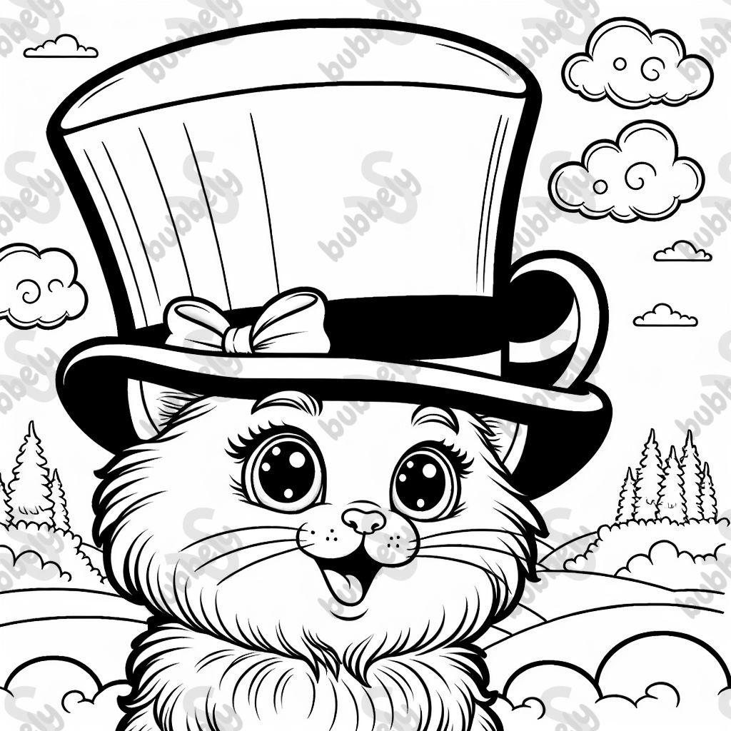 Cat with top hat