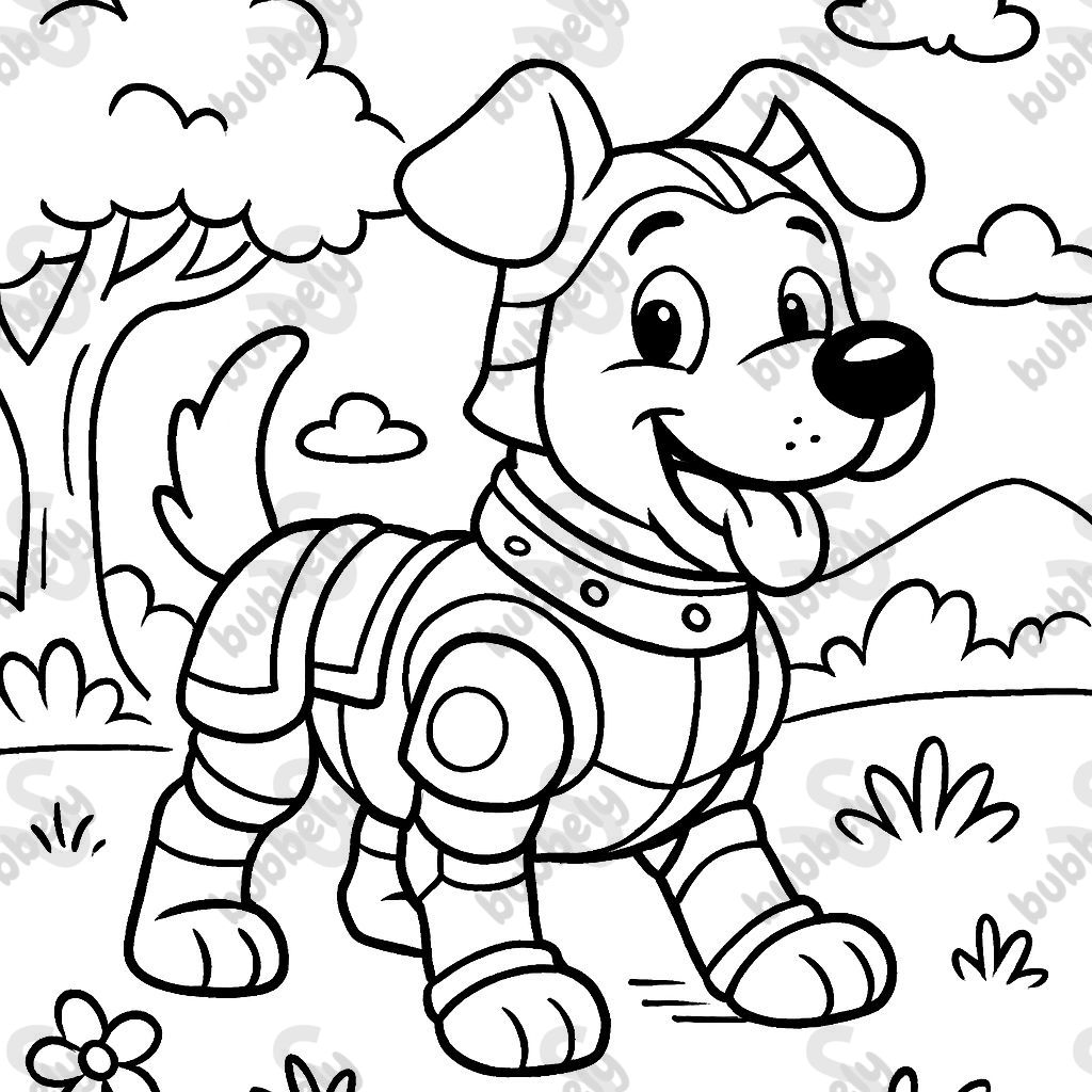 un chien avec une armure