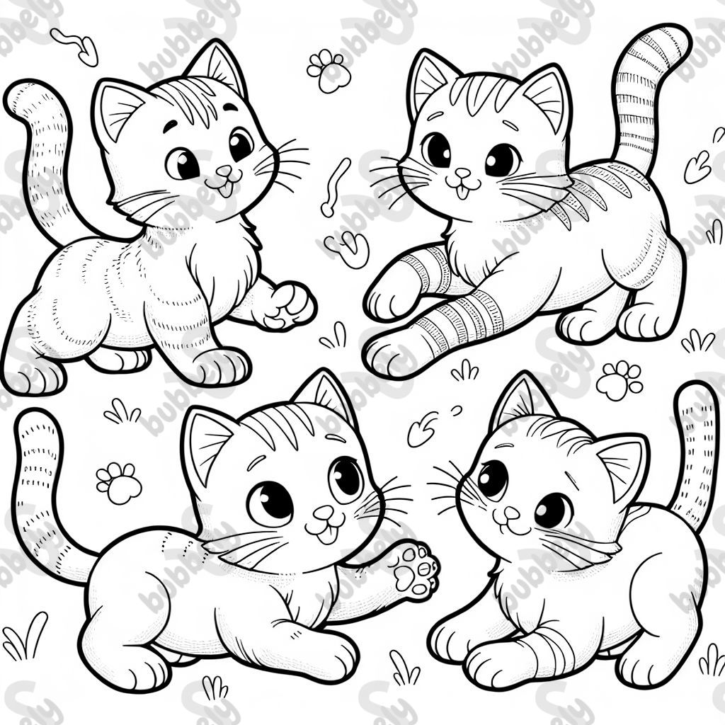 4 cats that have no patterns