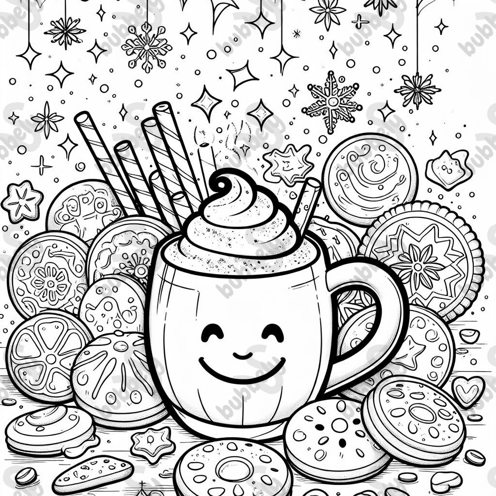 Pumpkinspice latte mit weihnachtsgewürzen keksen