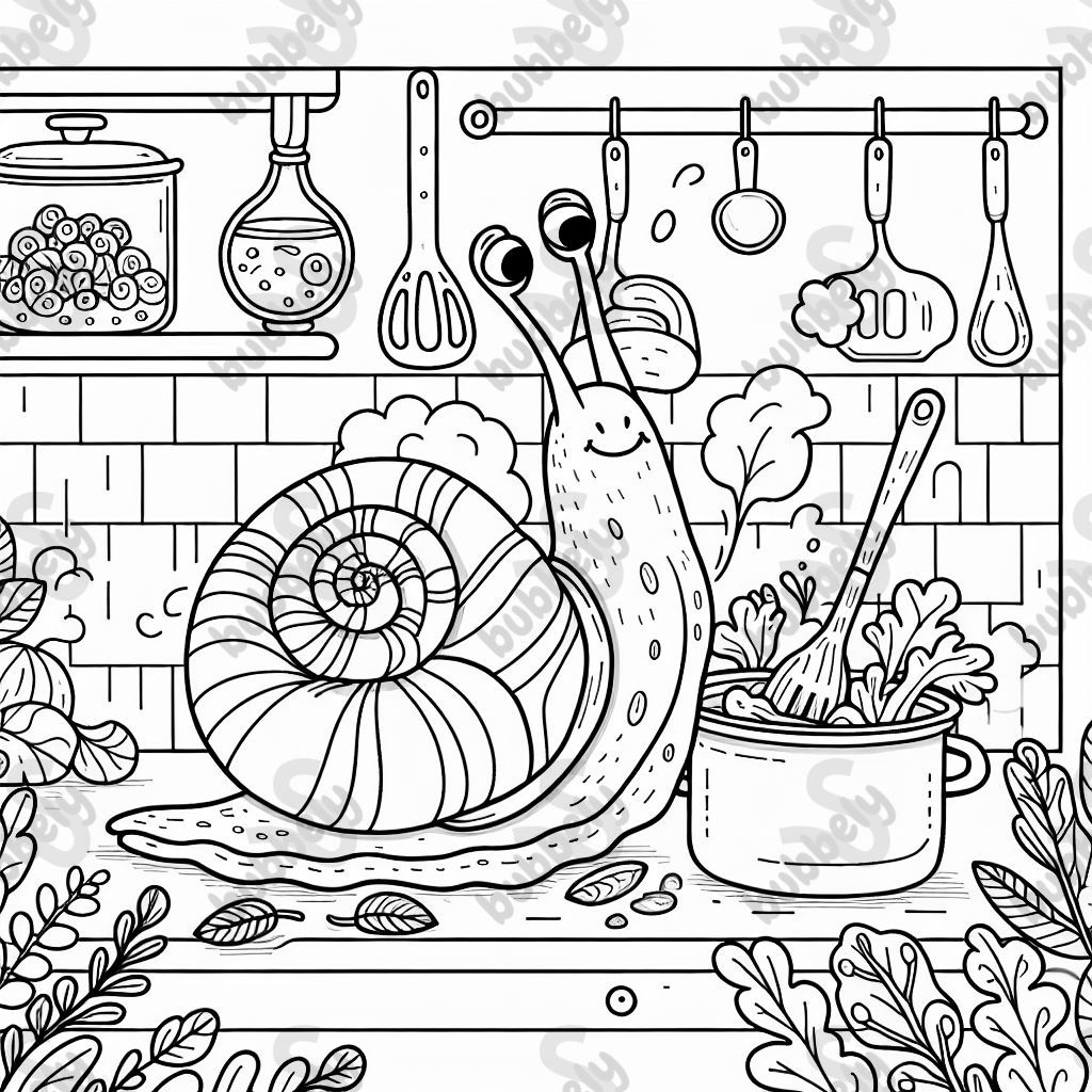 a snail cooking