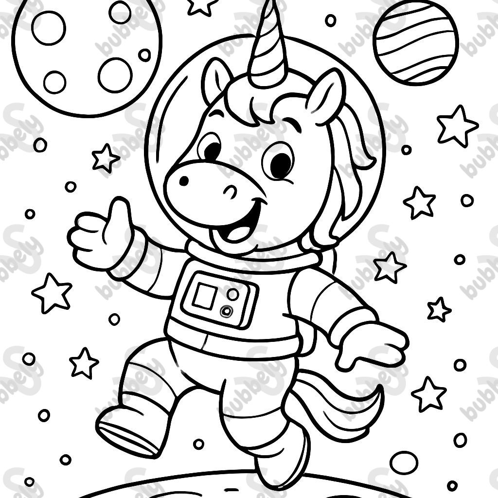 une licorne en astronaute une licorne en astronaute