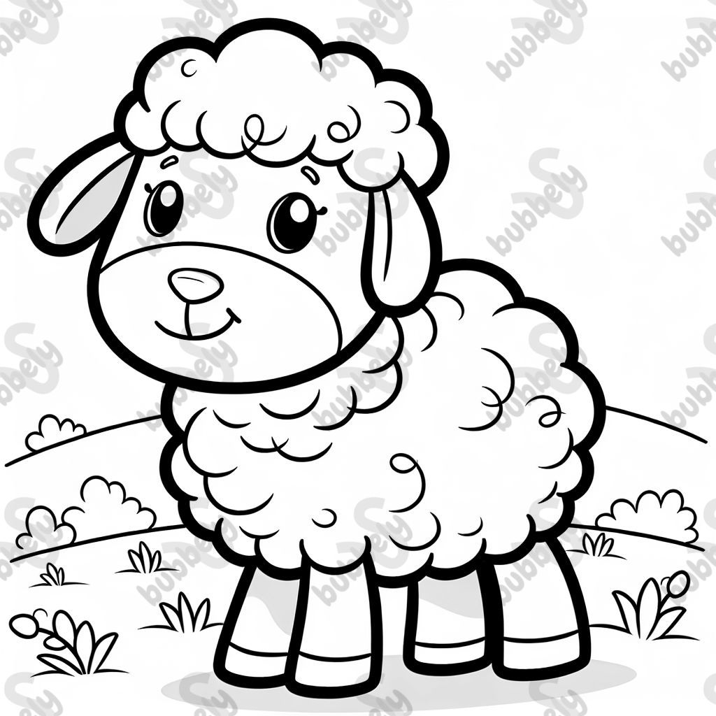 realistisches Schaf auf einer Wiese 