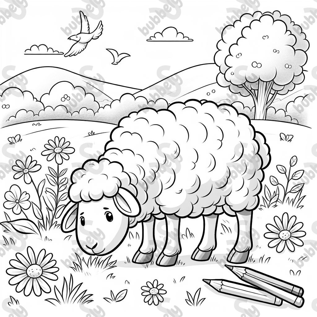 realistisches Schaf auf einer Wiese 