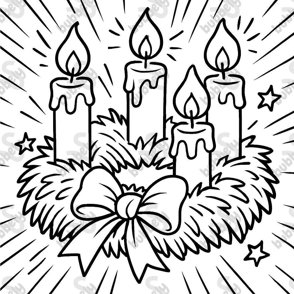 une couronne de l'Avent simple sans enfant