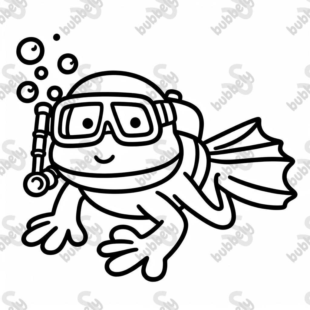 scuba diver frog