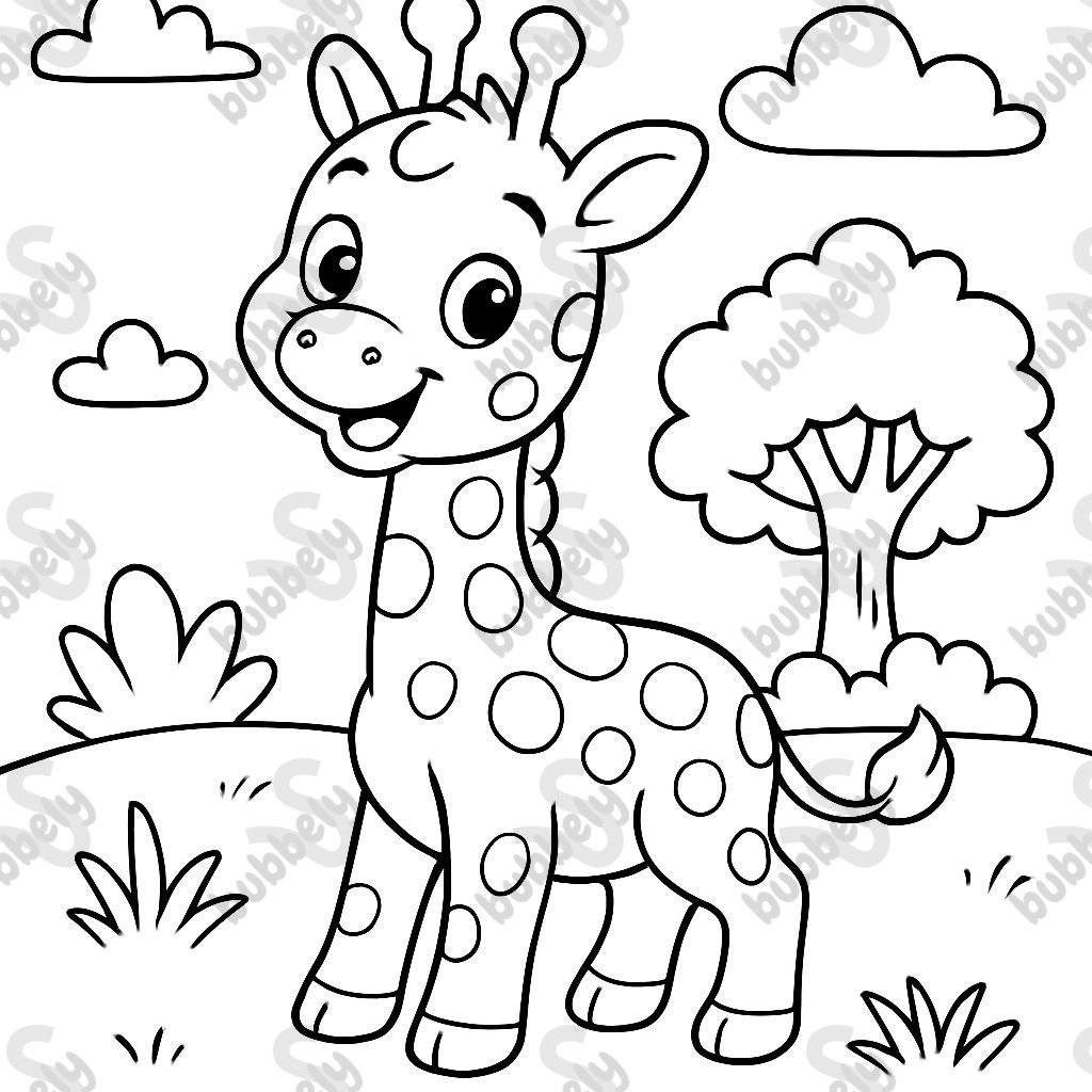 mignonne girafe bébé