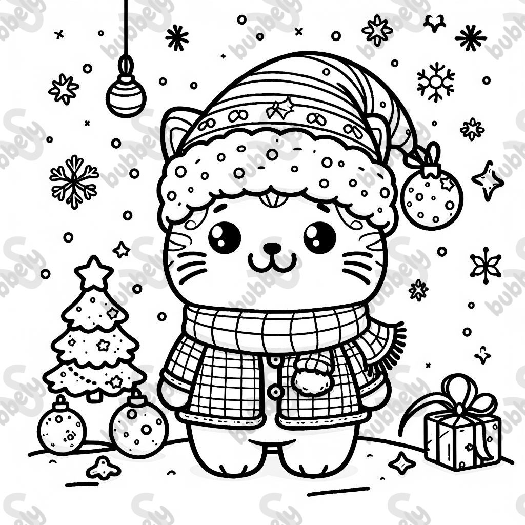 Eine katzen weinachtz mütze 