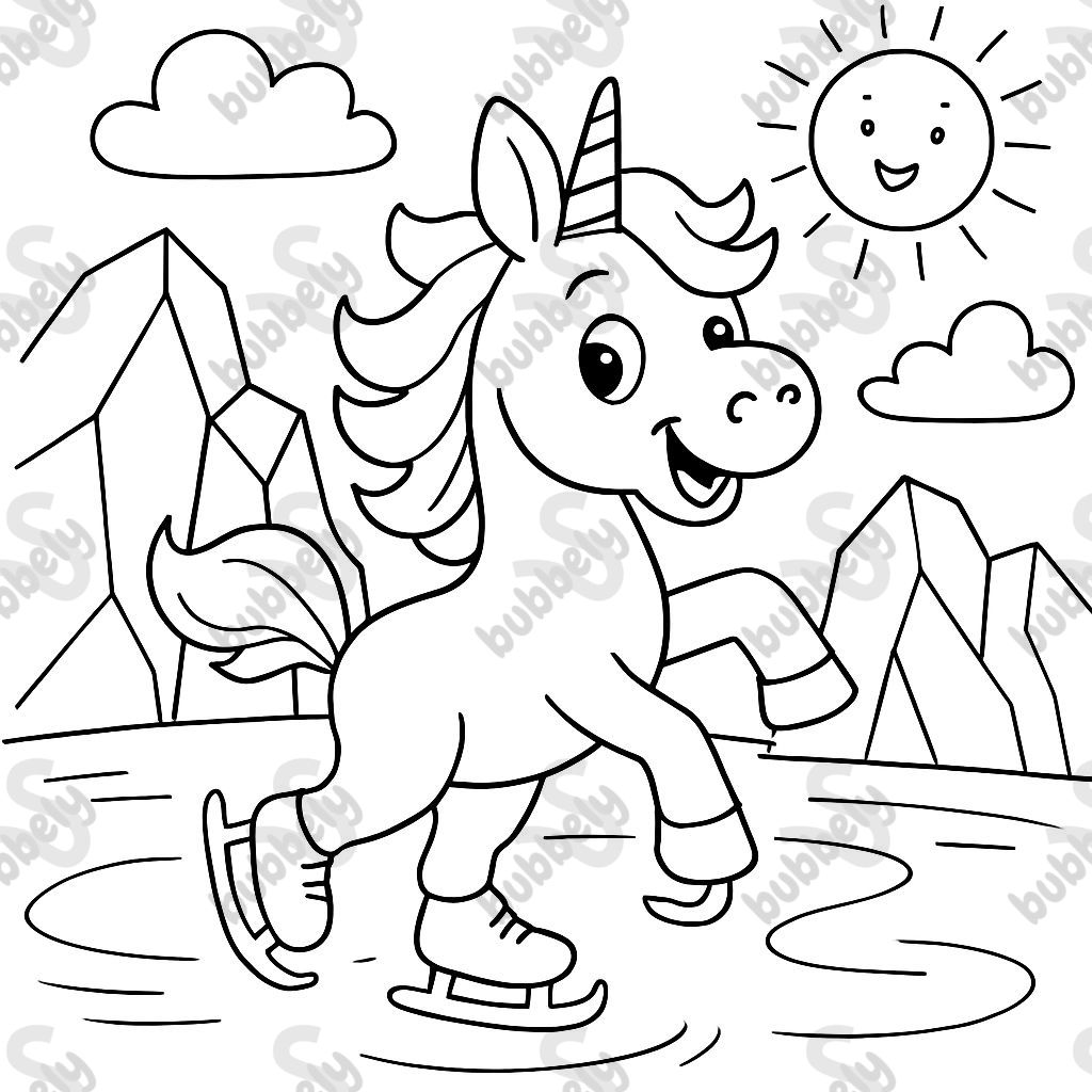 Licorne dans la glace