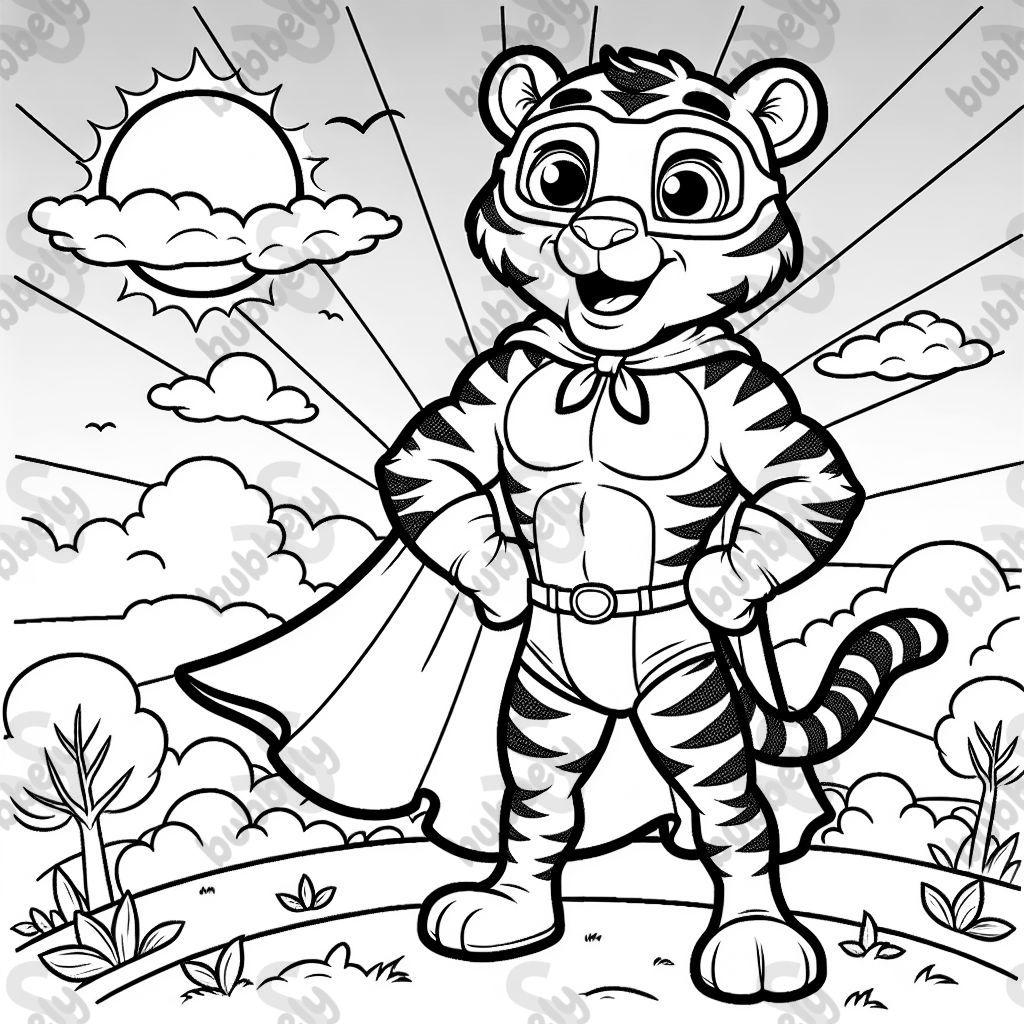 Fierce tiger man super hero