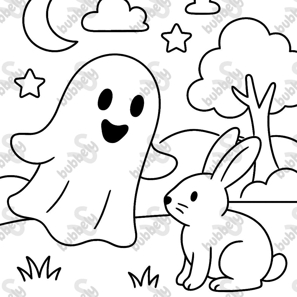 A ghost and a rabbit