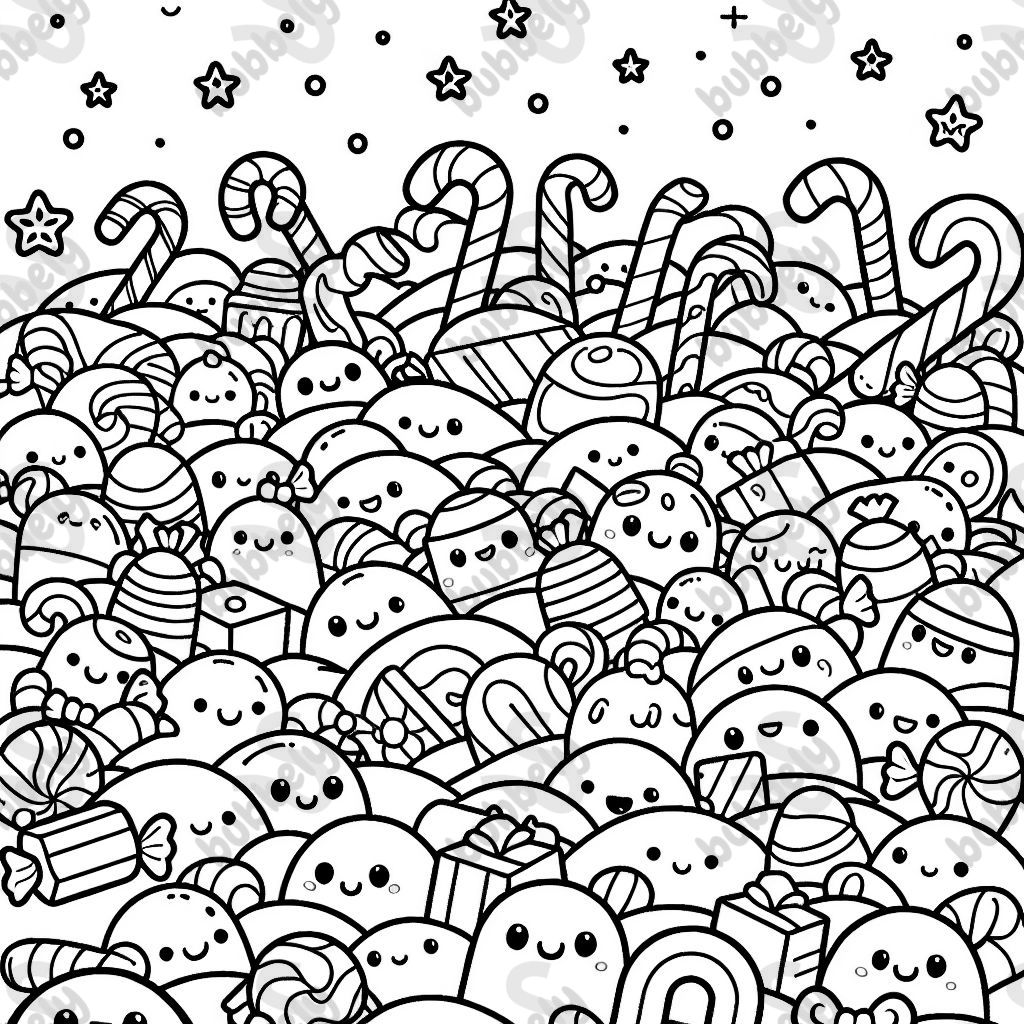 Une mer de bonbons de Noël