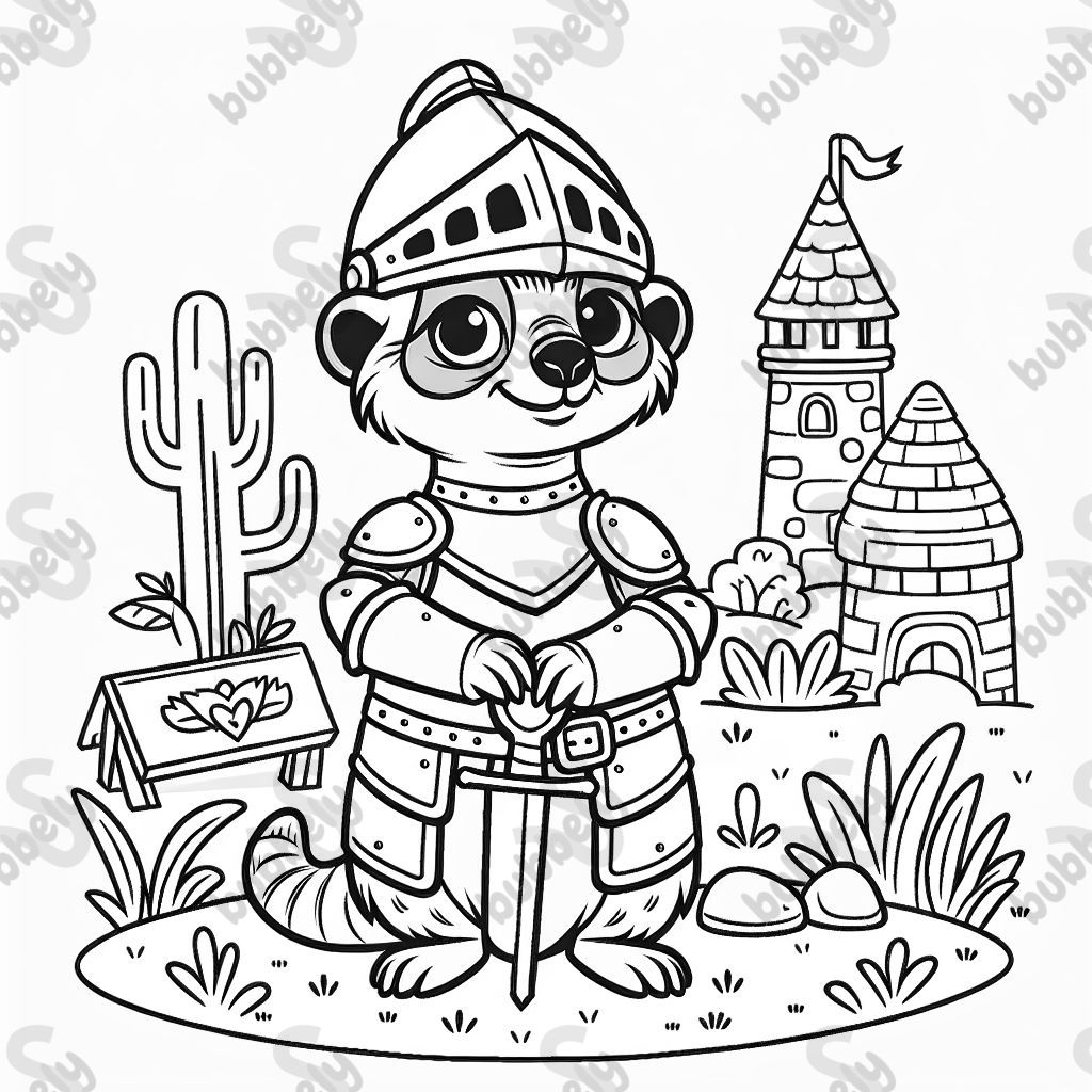 Meerkat in Knight Armor