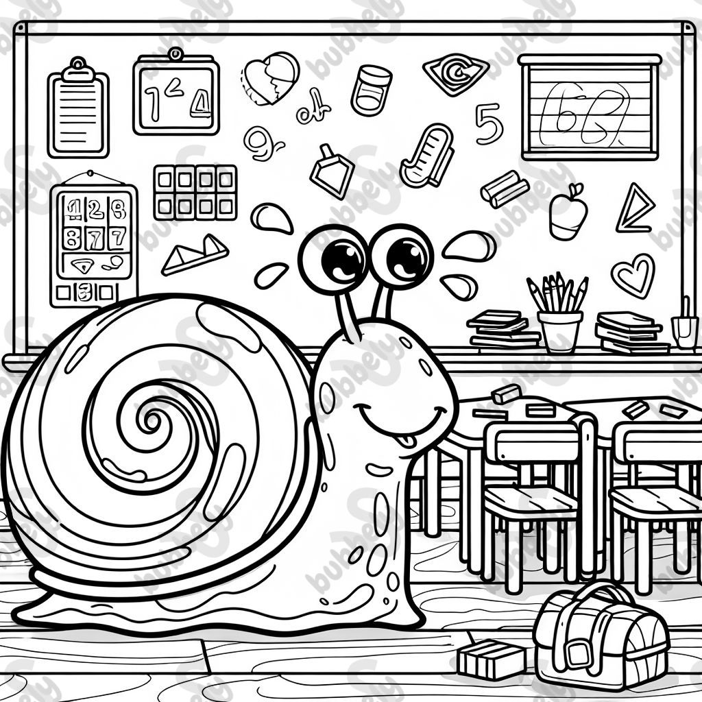 Snail in a classroom