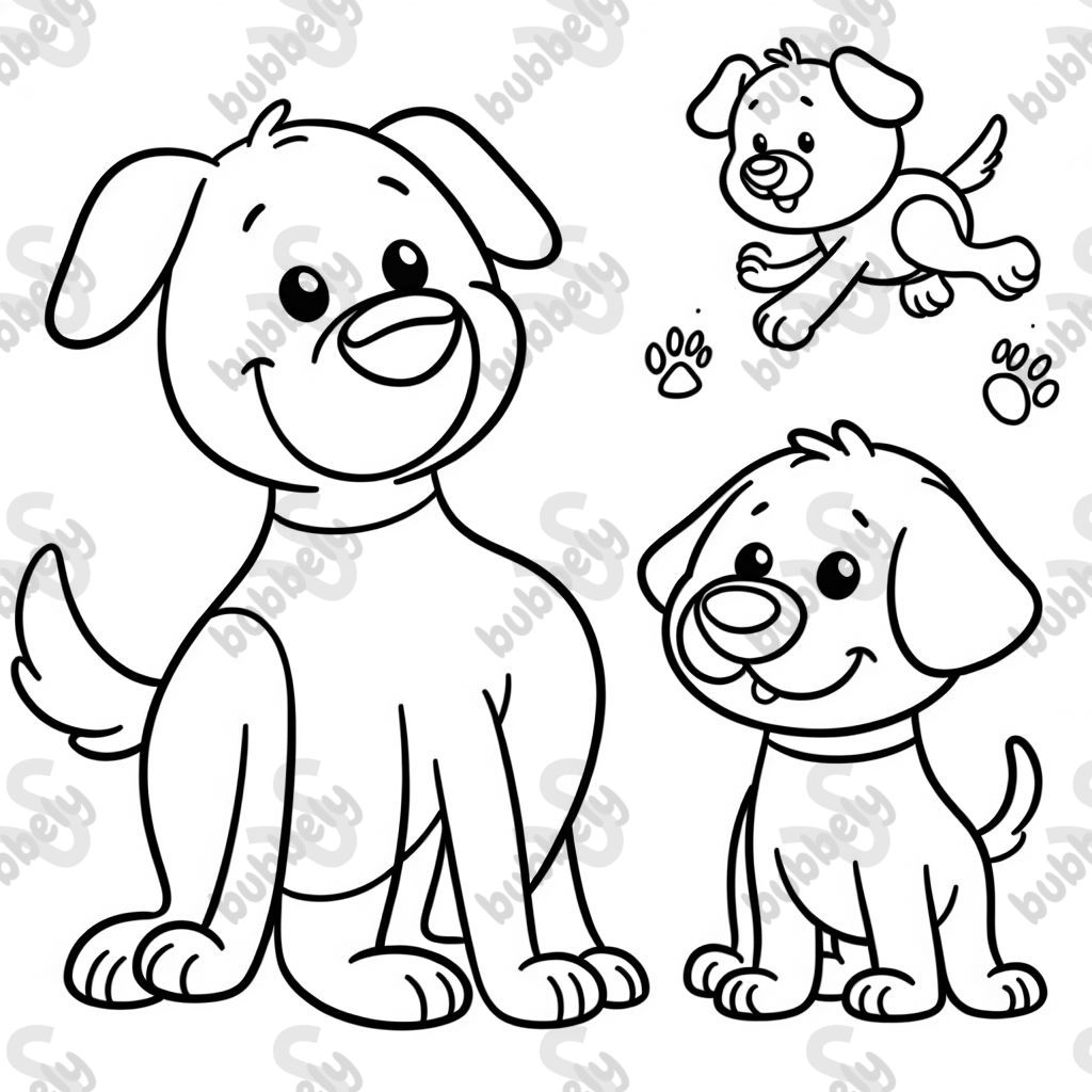 a Mama dog with a Papa dog and a baby dog a Mama dog with a Papa dog and a baby dog