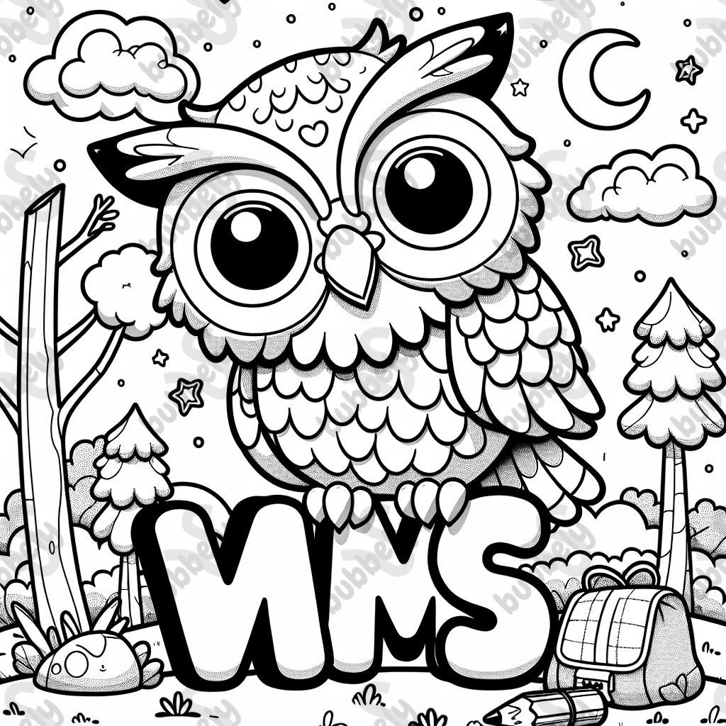 An owl and the word WMS