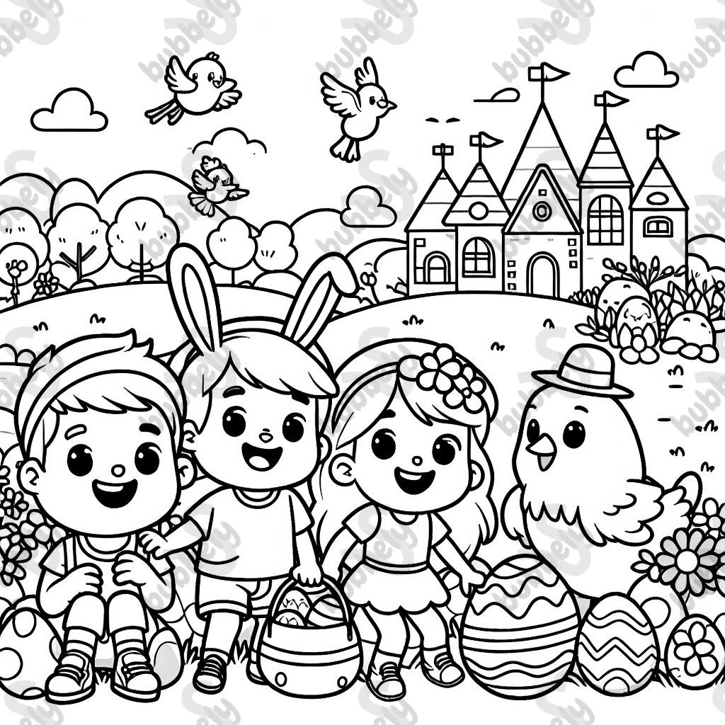 Easter egg hunt with kids