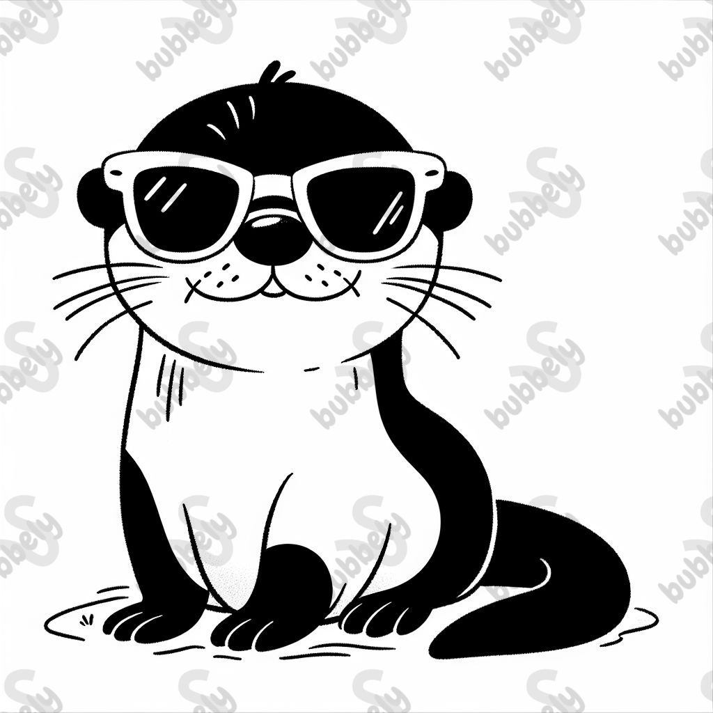 An otter with sunglasses
