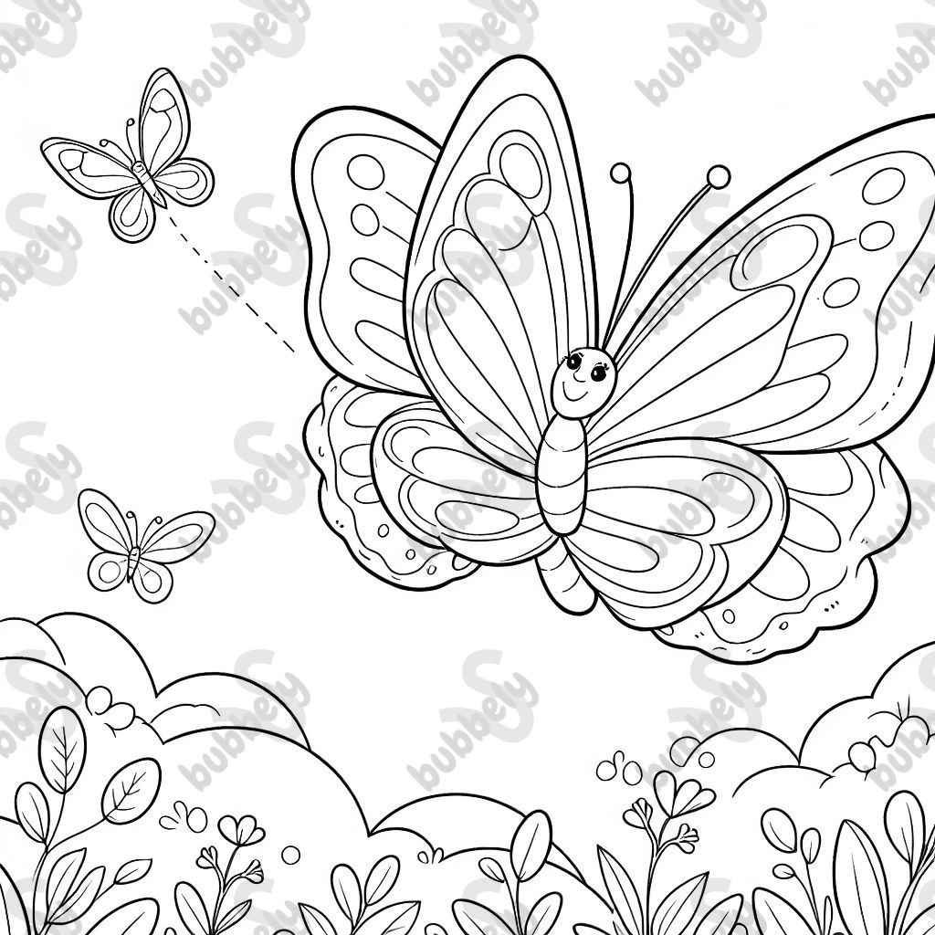 Ein echter schmetterling fliegt durch die Luft 