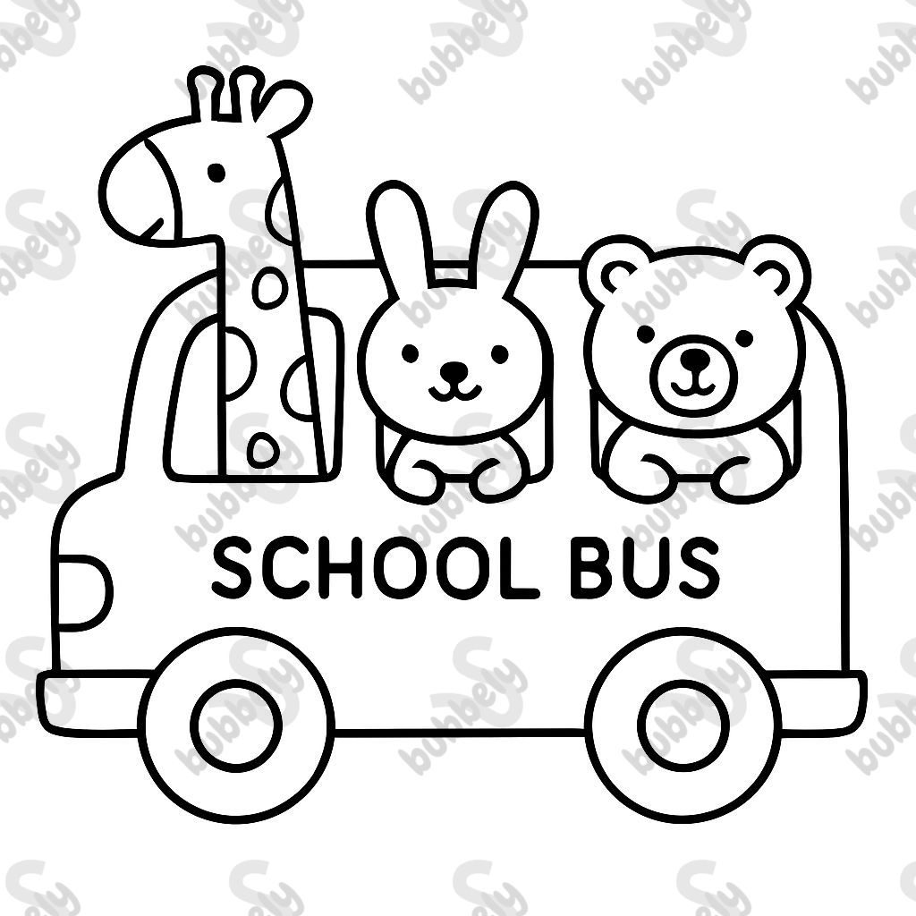 animals on a school bus