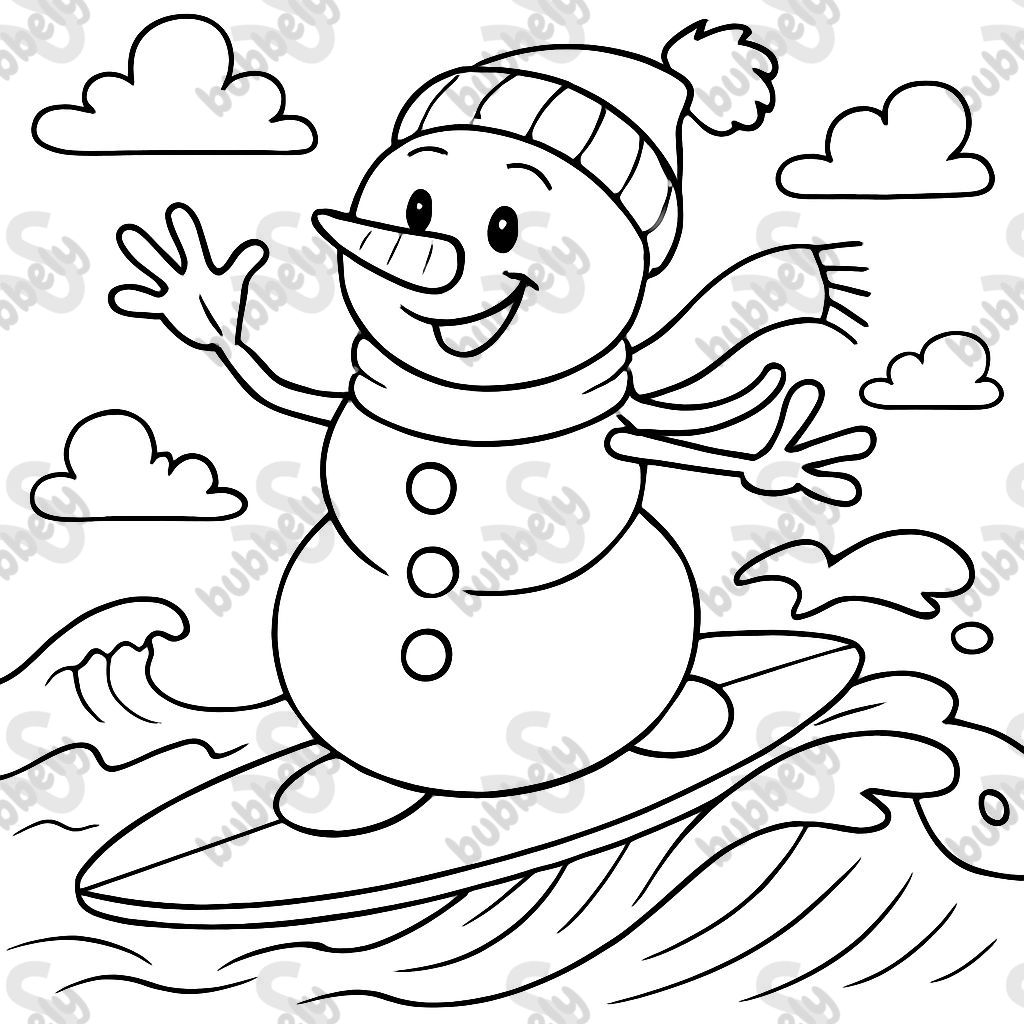snowman surfing