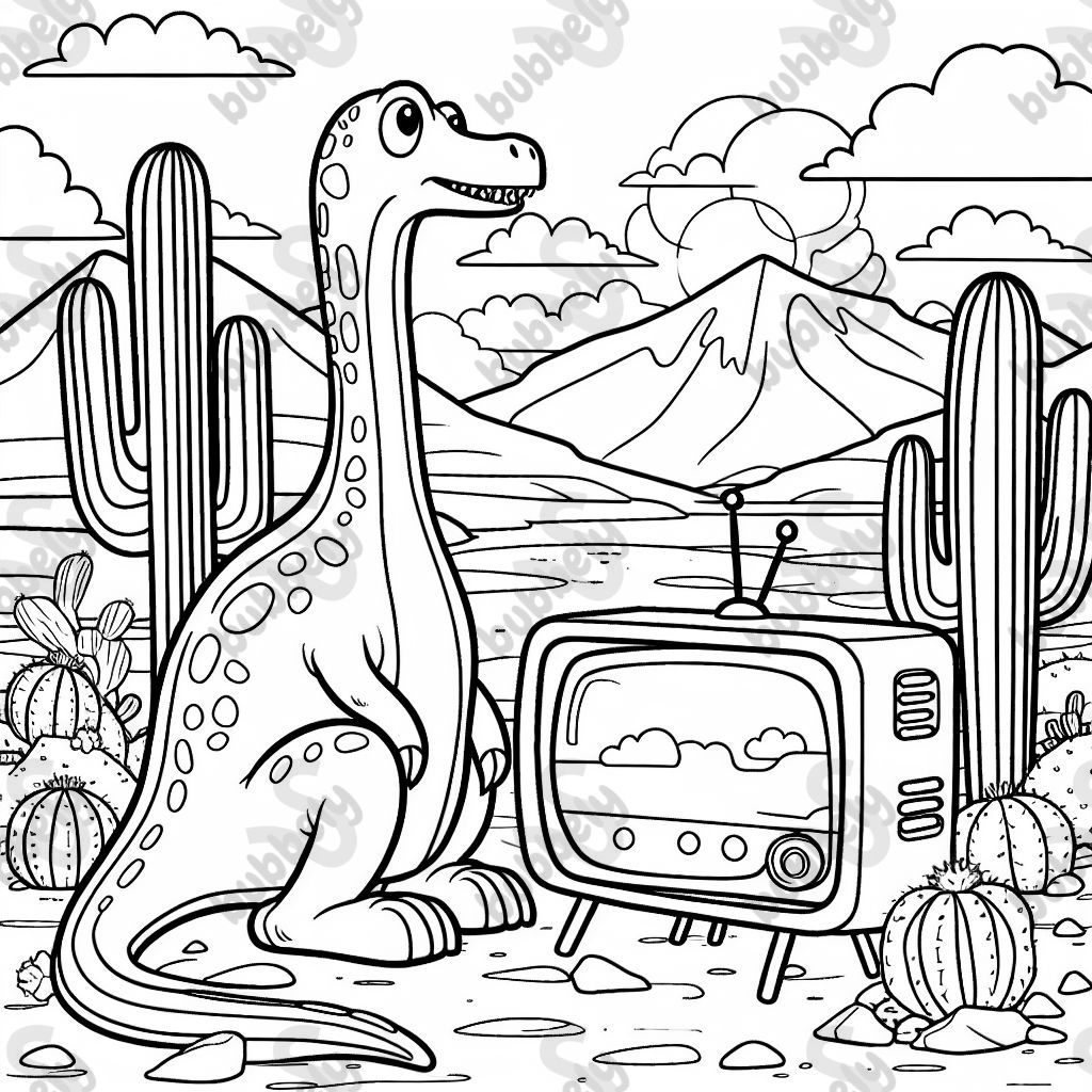 A longneck in the desert watching tv.