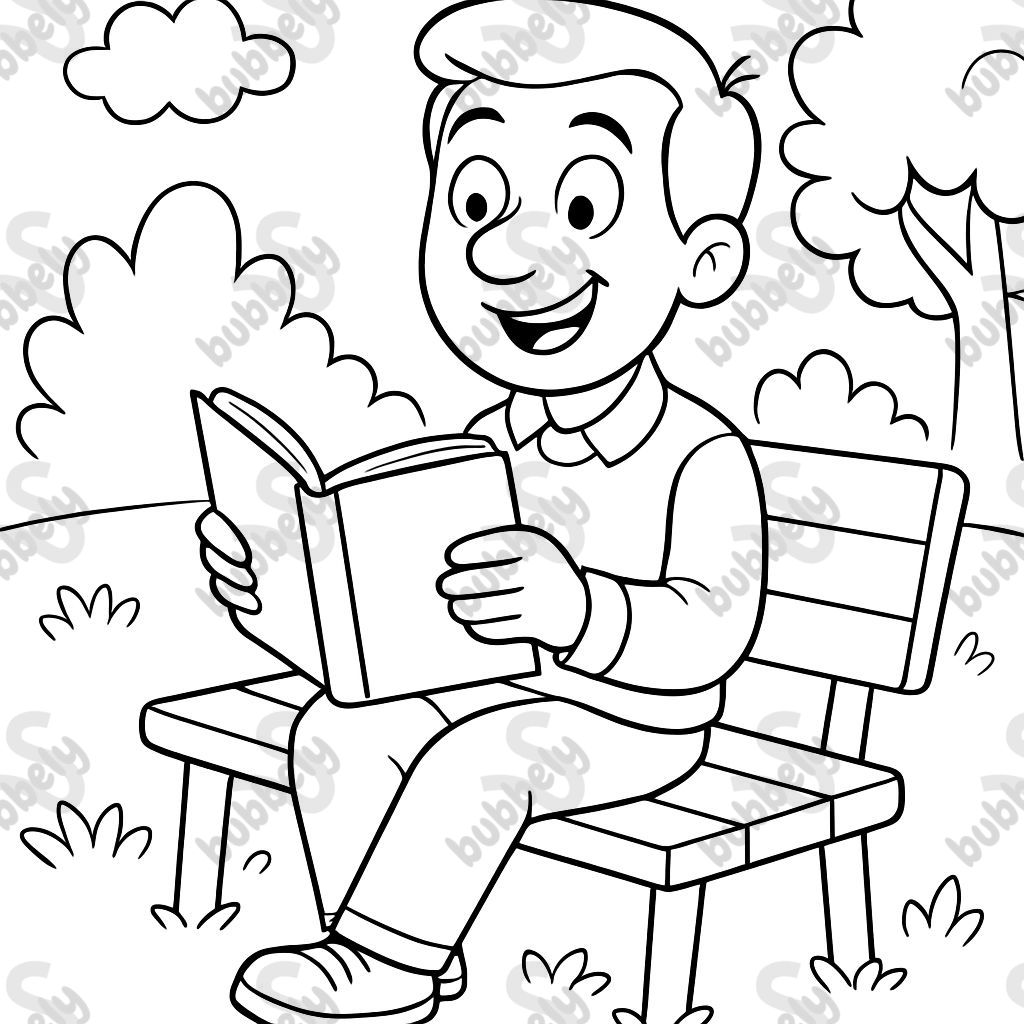 A man reading a book