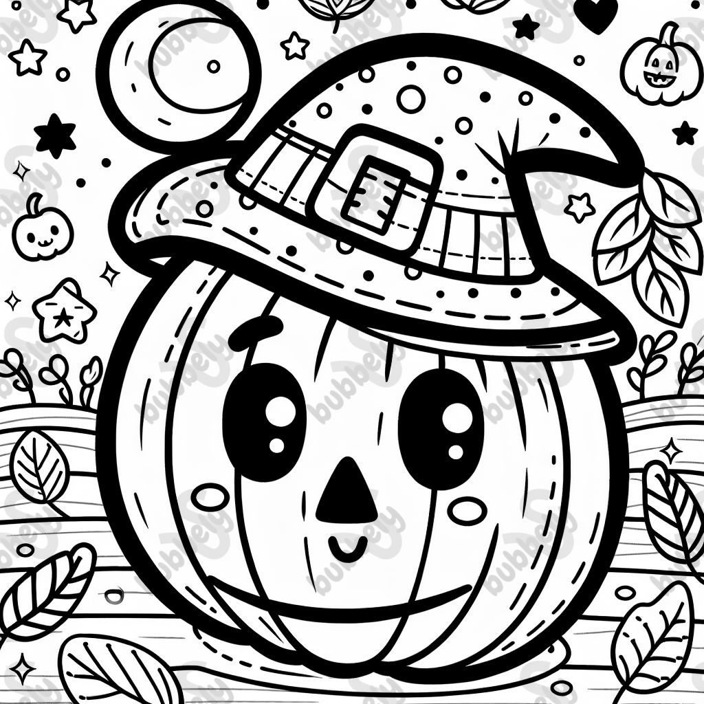 A pumpkin with a hat