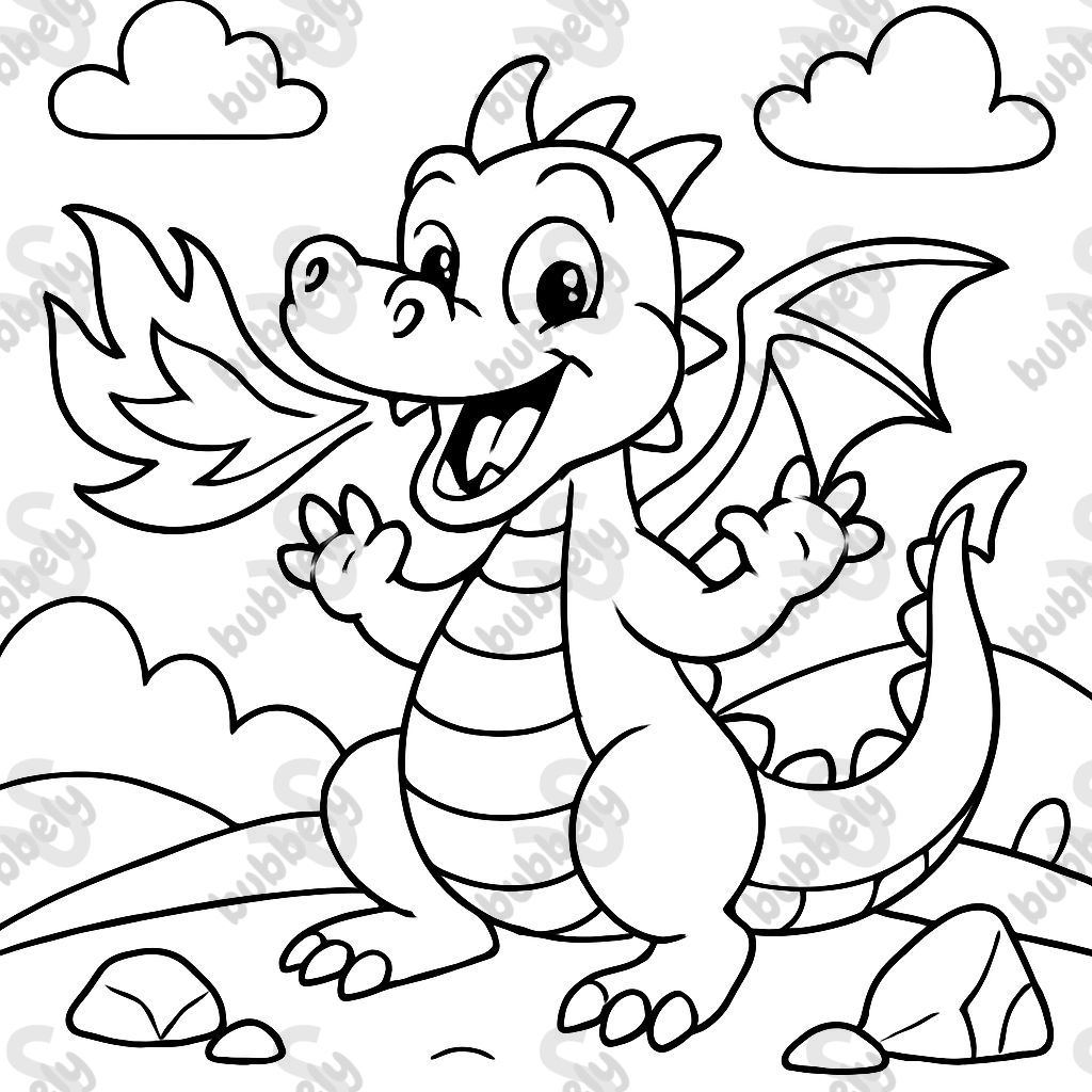 Dragon crachant du feu Dragon crachant du feu