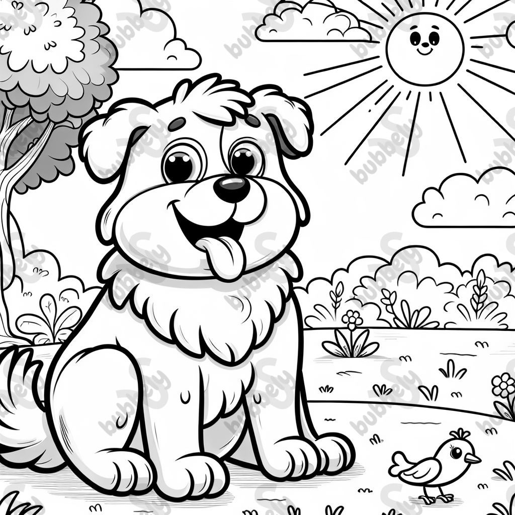 A dog with a stomachache