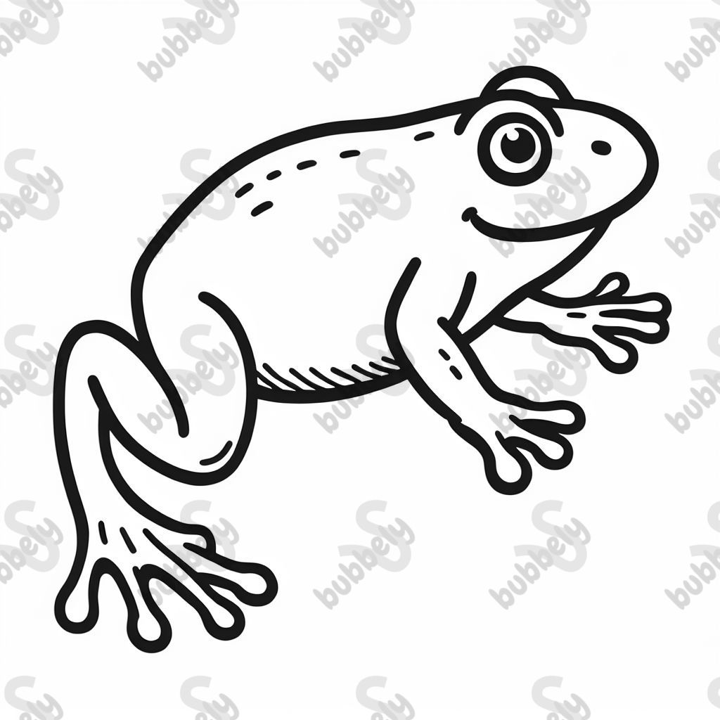 une grenouille qui saute
