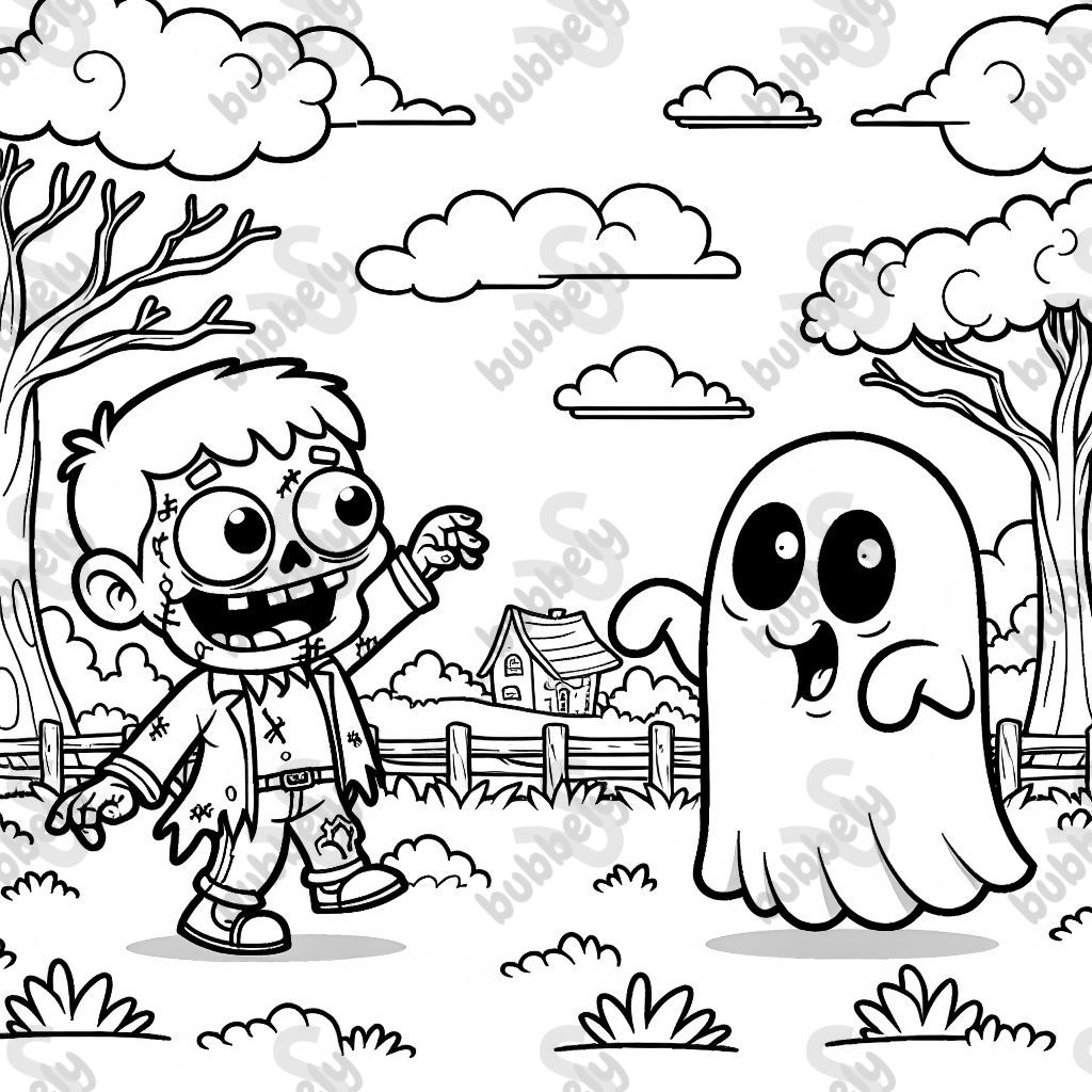 A zombie and a ghost