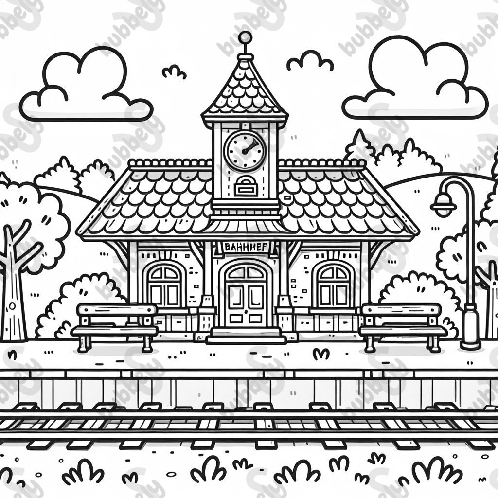 Une gare est un endroit important où les trains arrivent et partent. Les enfants peuvent utiliser des couleurs pour créer leurs propres gares et dessiner différents trains et passagers. Une gare est un endroit important où les trains arrivent et partent. Les enfants peuvent utiliser des couleurs pour créer leurs propres gares et dessiner différents trains et passagers.