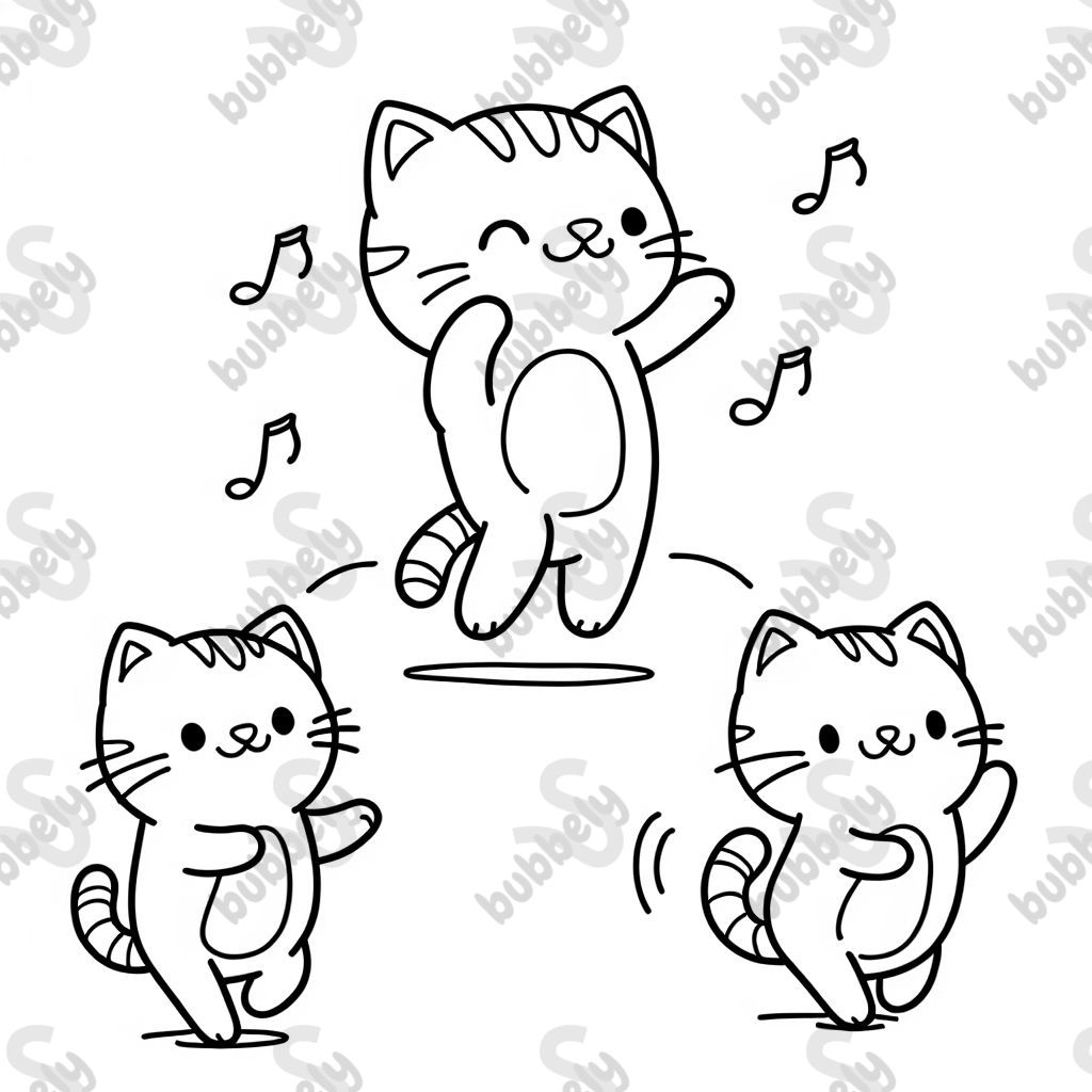 Cats dancing