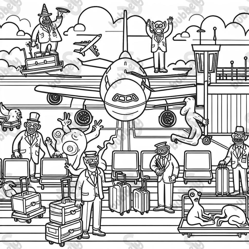 verrückte flughafenabfertigung