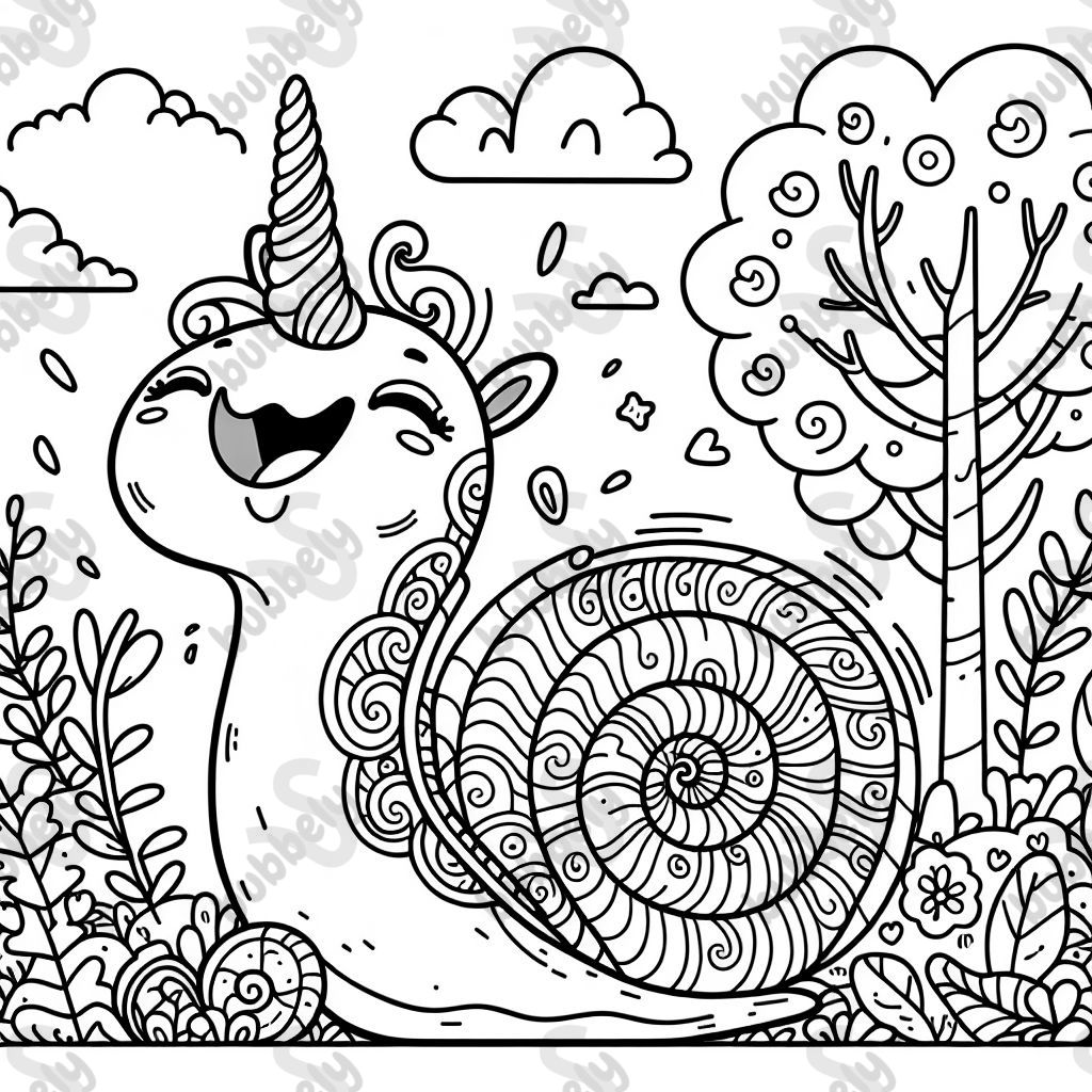 Laughing unicorn snail