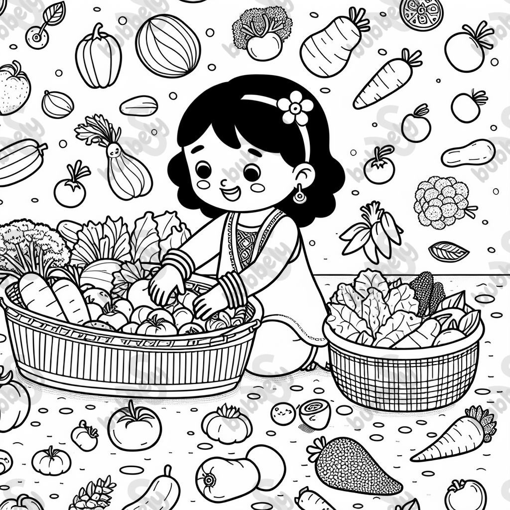 a child with vegetables a child with vegetables