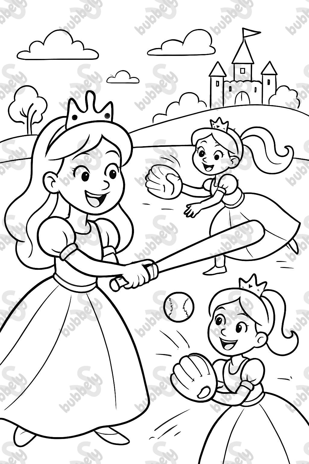 Un juego de béisbol jugado por princesas.