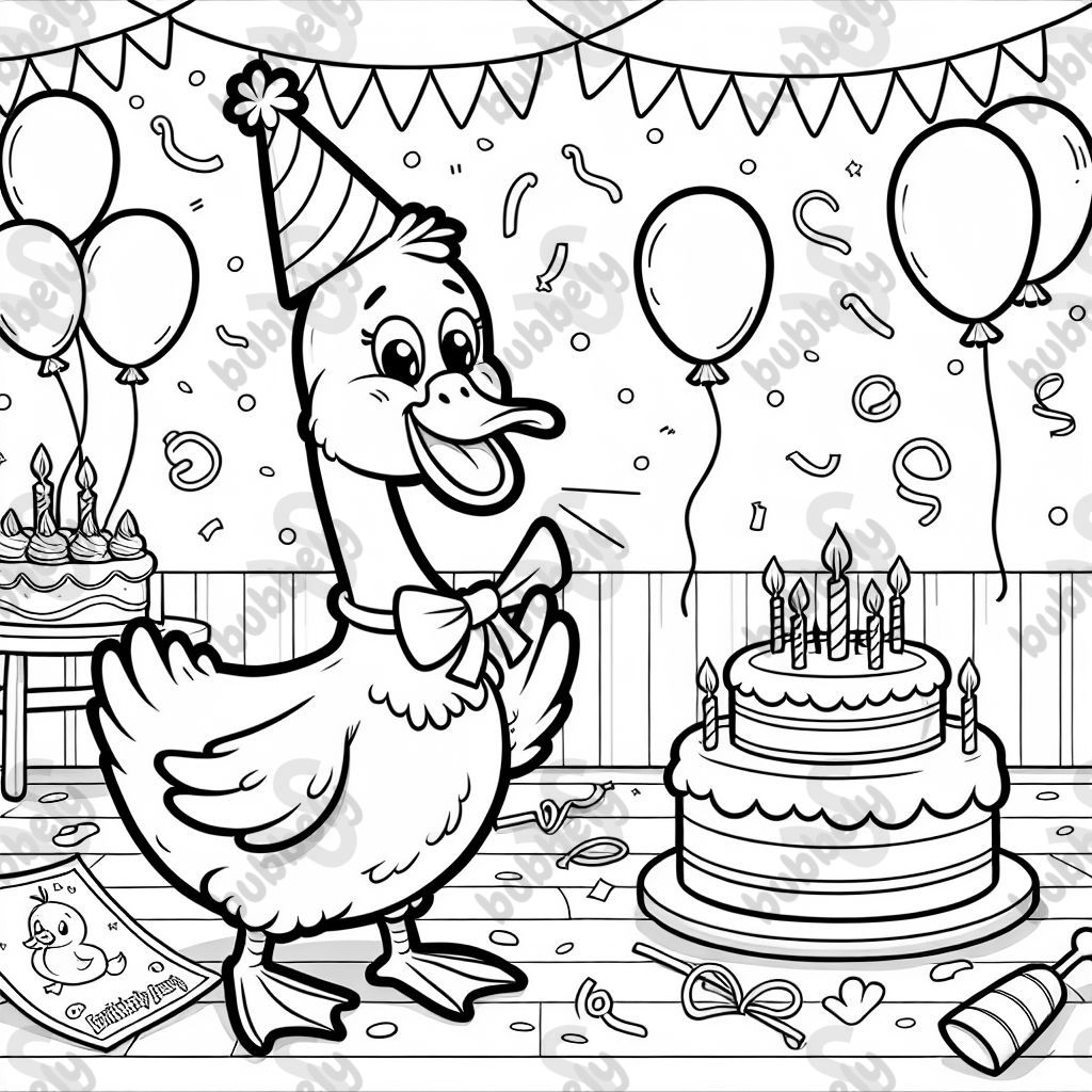 silly goose in birthday party