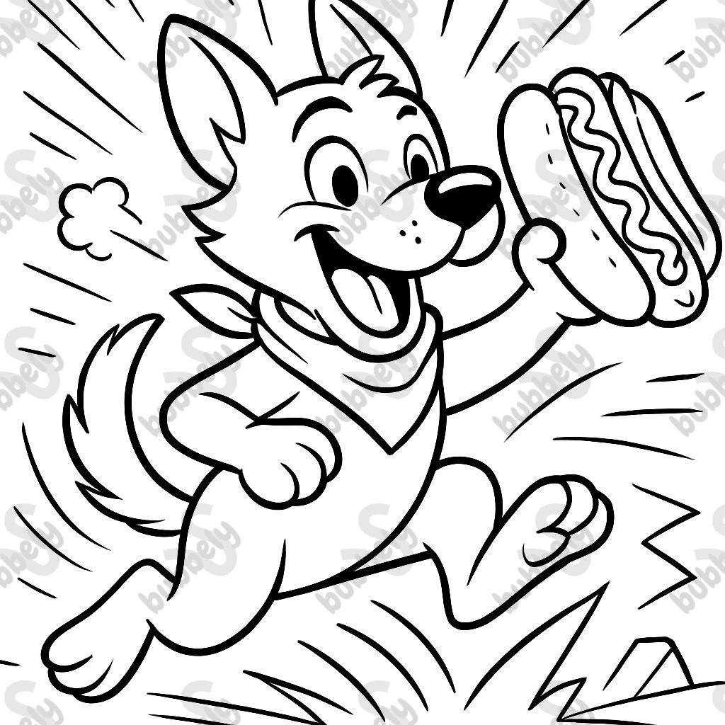 un chien avec un hotdog un chien avec un hotdog