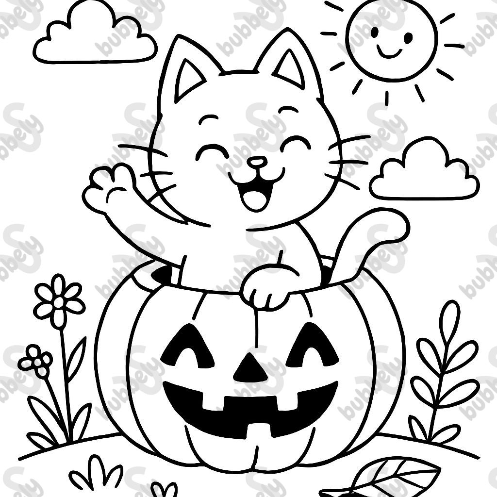 chat dans une citrouille chat dans une citrouille