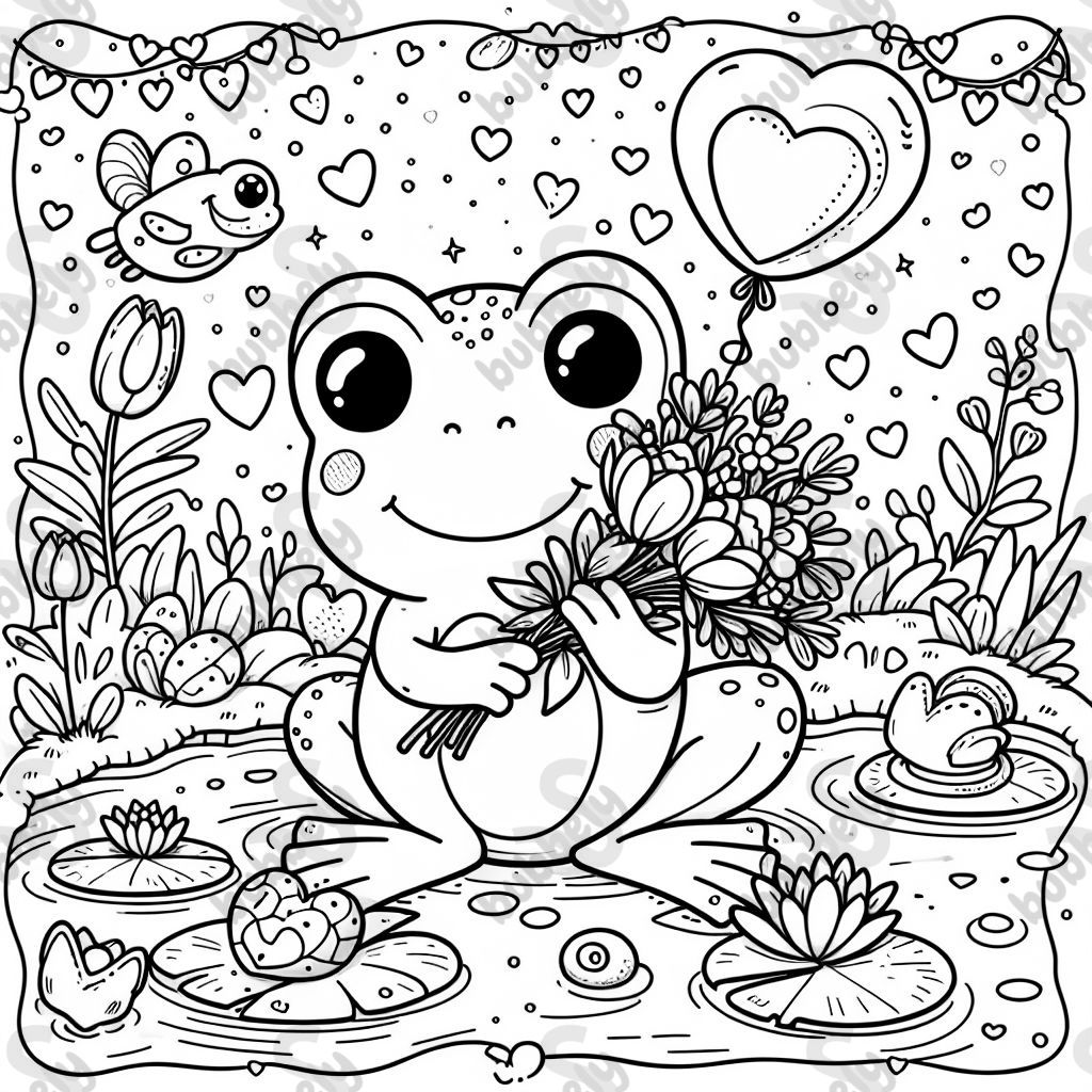 Valentine's Day frog