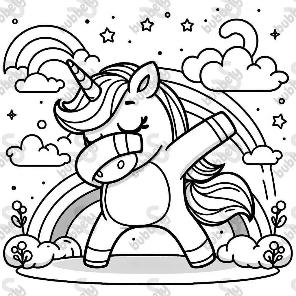 a dabbing unicorn
